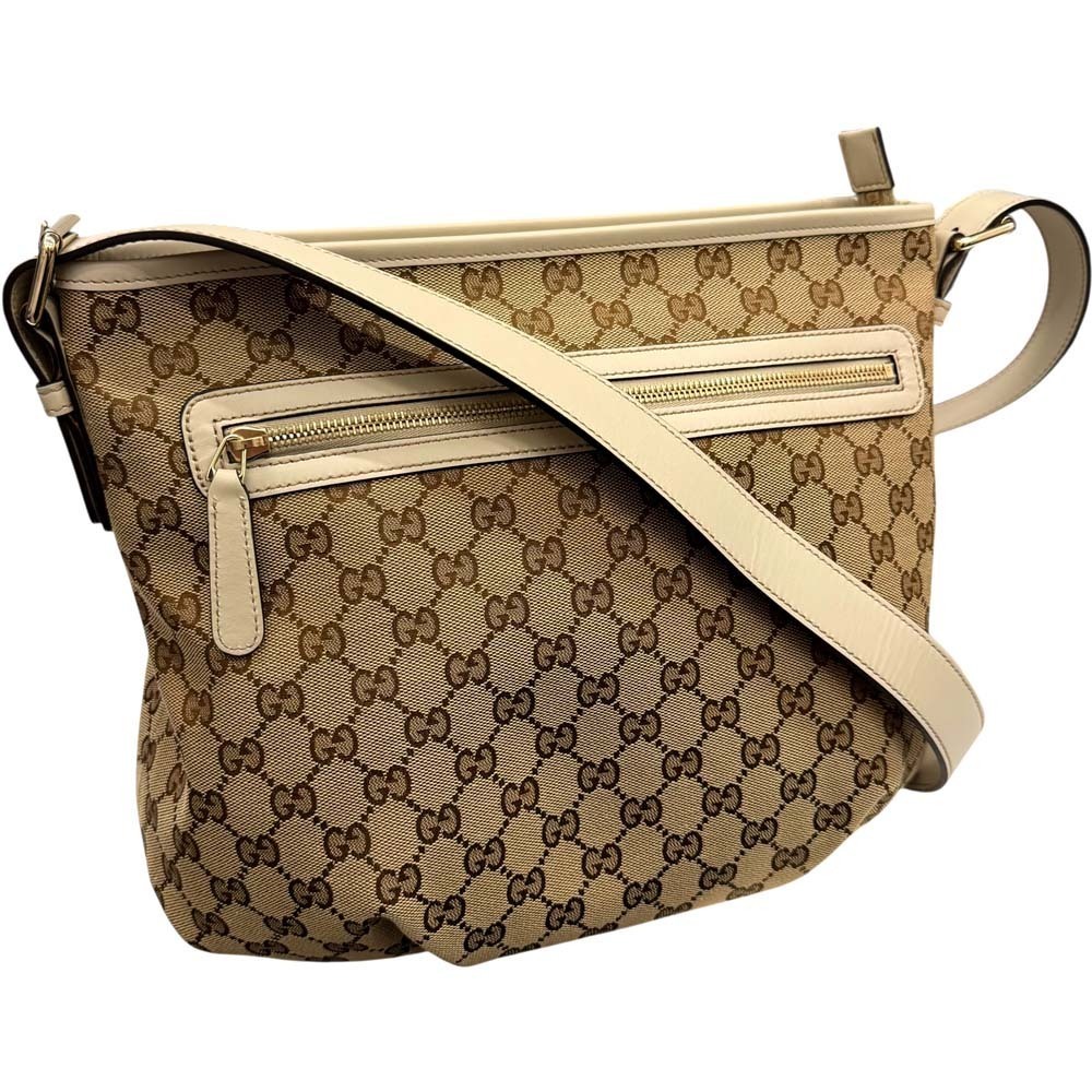 Gucci Shoulder Bag Brown Crossbody White